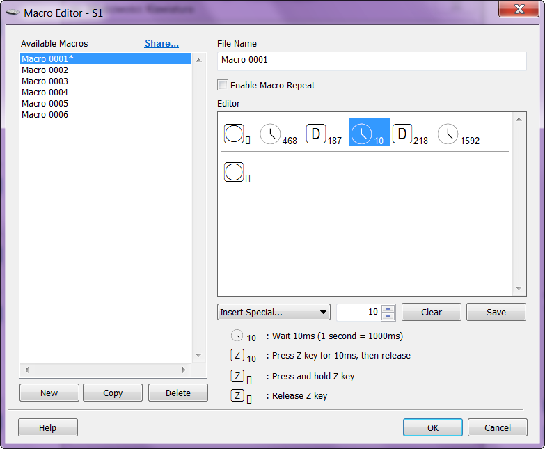 Programowanie makr klawiatura Microsoft Sidewinder X6, tworzenie makra