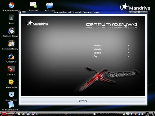 Centrum rozrywki linux mandriva