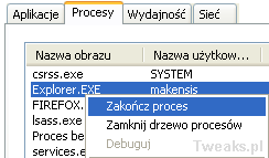 Zakończ proces, procesy Windows, zakończenie procesu