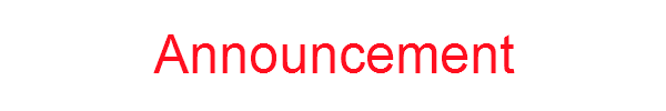 annoncement