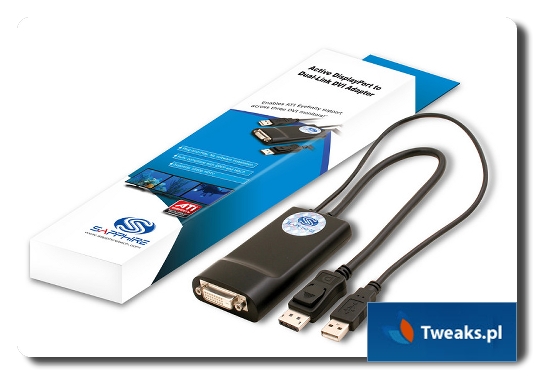 Przejściówka Szafire DP do DVI Sapphire DP to DVI