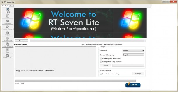 Windows 7 RT Seven Lite, instalacja modyfikowana Windows 7