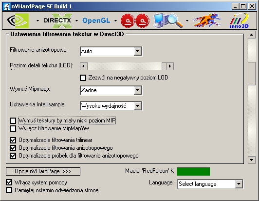 geforce overclocking, wymuszenie teksturowania, tekstury nVidia, tekstury karta graficzna