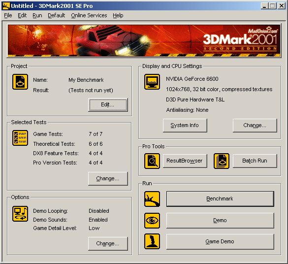 3D Mark 01SE, Overclocking procesora