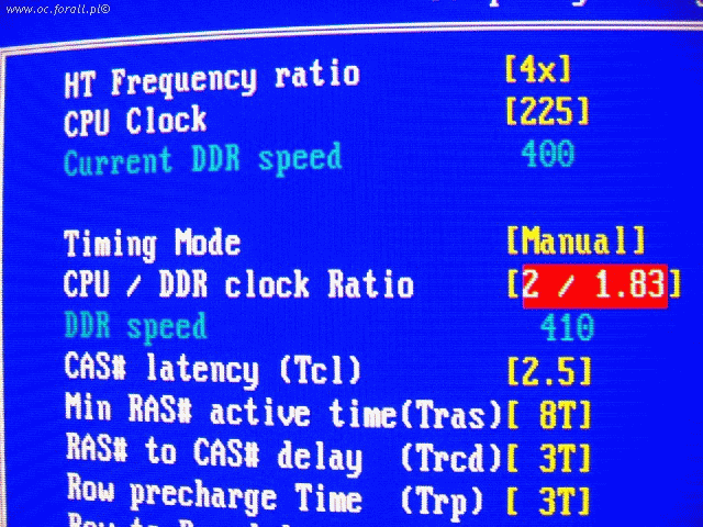 Timing Ram, Timingi procesor, podkręcanie AMD Athlon 64