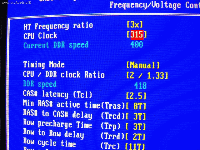 Timingi pamięci, overclocking Athlon 64