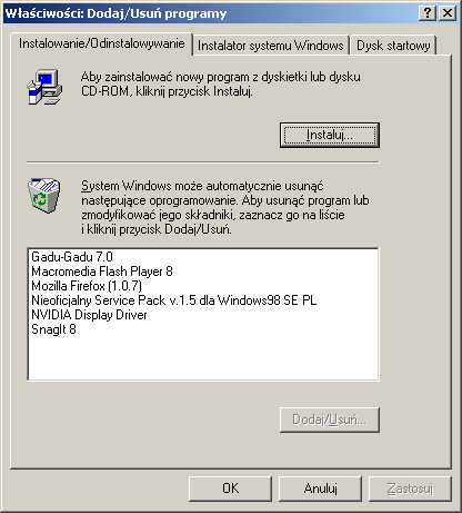 Optymalizacja Windows 98