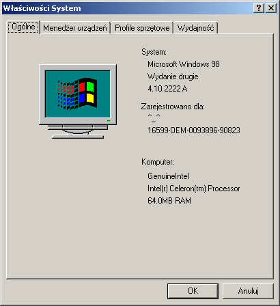 Optymalizacja Windows 98