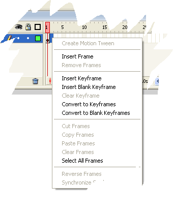 Wstawianie klatki do programu kurs Flash, kurs Flash, FlashMX
