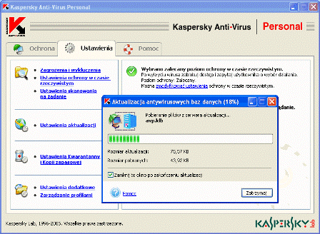 kaspersky3 Kaspersky Anti Virus Personal recenzja Kaspersky Anti-Virus Personal
