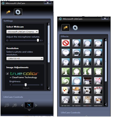Ustawienia programu LifeCam Ustawienia programu LifeCam, LifeCam, program LifeCam
