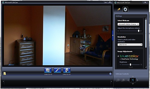 kamerka Microsoft LiveCam program, LiveCam program