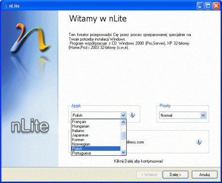 własna instalacja Windows programem nLite nLite bootowalna płyta Windows XP, własna instalacja Windows