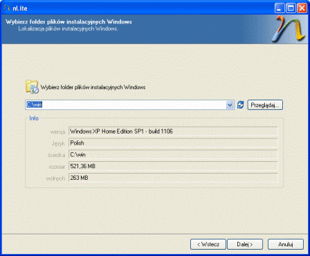nLite bootowalna płyta Windows XP, instalacja nienadzorowana Windows