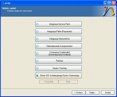 nLite bootowalna płyta Windows XP, integracja Windows