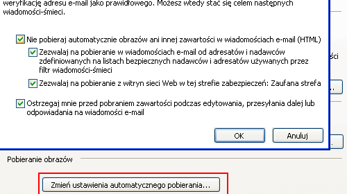 Outlook Express, brak obrazków Outlook Express, brak obrazków, nie widać obrazków