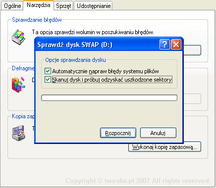 Scandisk, CHKDSK, sprawdzenie błędów