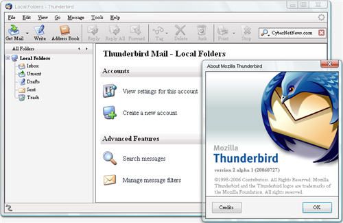 Mozilla Thundebird, klient poczty elektronicznej, poczta email