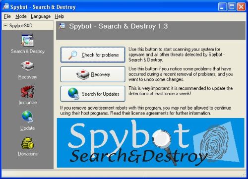 Spybot, usuwanie szpiegujących programów, cookies, spyware