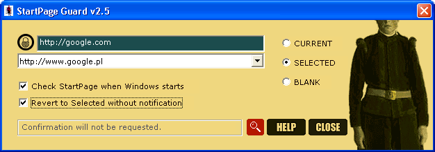 Start Page Guard, blokada strony startowej przeglądarki Start Page Guard, blokada Internet Explorer, blokada strony startowej