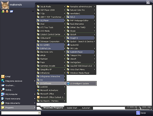 Vista Start Menu, menu systemu Windows, menu Windows