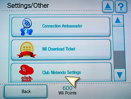 Wii Shop Settings