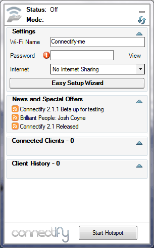 Connectify hotspot, punkt dostępowy, windows 7