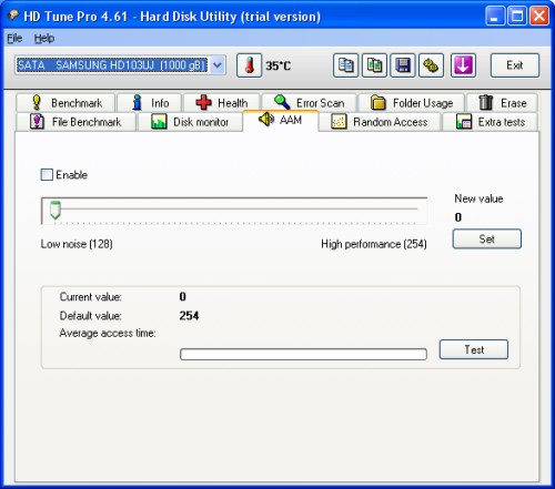 Wyciszanie dysku twardego, HDD TUNE, AAM, wyciszanie dysku