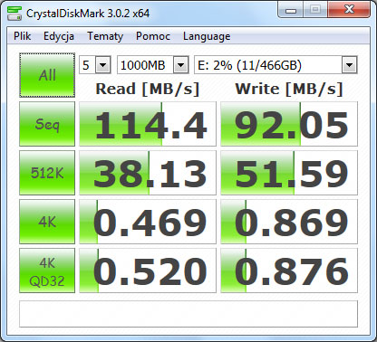 Test Seagate GoFlex Slim CrystalDisk