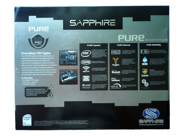 Sapphire Pure Black P67 Hydra opakowanie