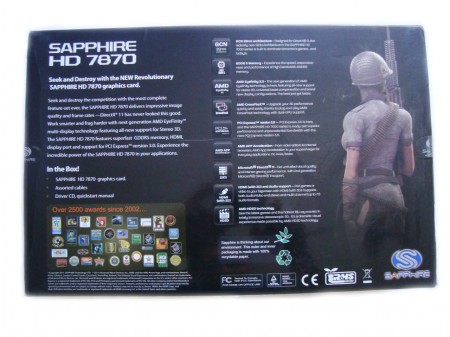 Sapphire Radeon HD 7870 GHz Edition 2GB DDR5 - opakowanie 