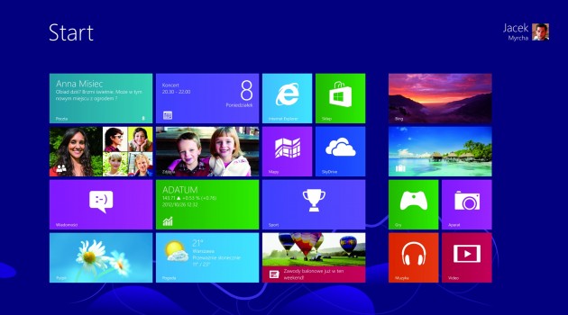 Windows 8 Ekran Startowy