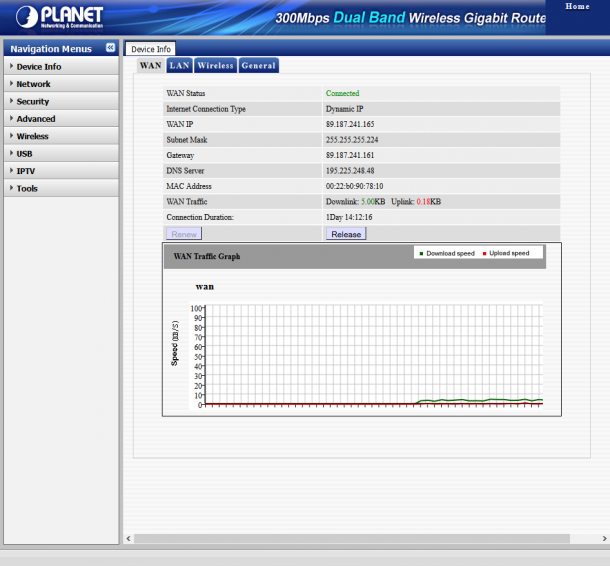 WDRT-731U - device info