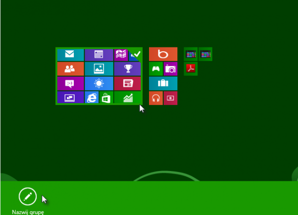 tworzenie grup aplikacji Windows 8