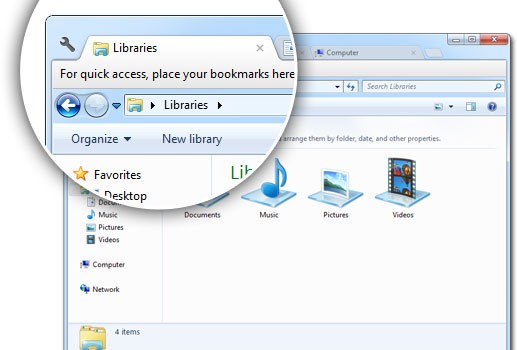 clover eksplorator Windows z kartami