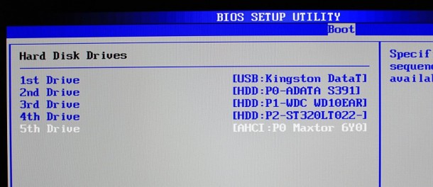 kolejność bootowania dysków BIOS 2
