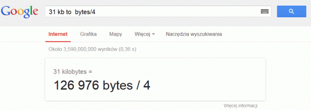 obliczenie przesunięcia dysku