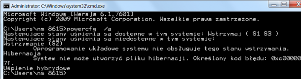 tryby uśpienia Windows, oszczędzanie energii