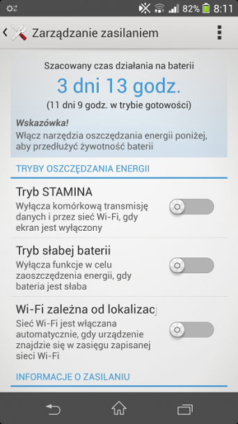 Sony Xperia Z1 Honami STAMINA