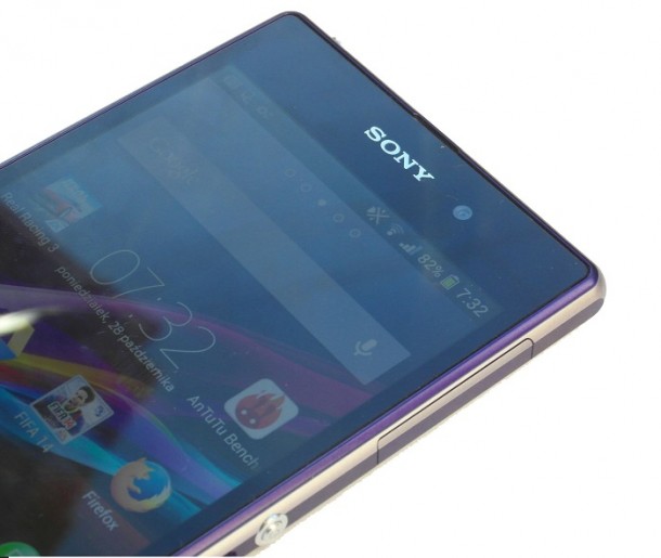 Sony Xperia Z1 Honami od góry