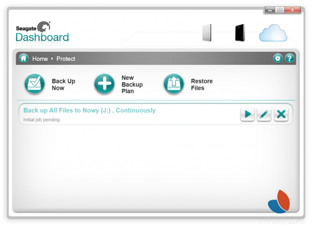 Seagate Dashboard backup