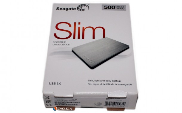 dysk Seagate Slim Portable 500GB opakowanie
