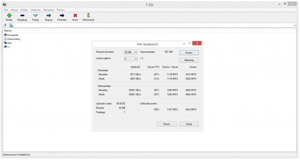 Zotac Pico test 7zip benchmark