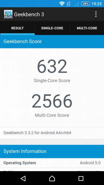 sony xperia m4 aqua geekbench