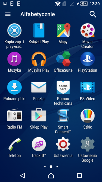 sony xperia m4 nakładka android 9