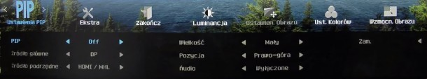 aoc u3477pqu menu osd - ustawienia PiP