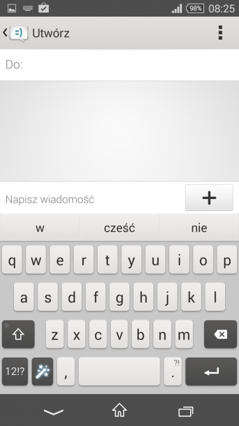 sony xperia z3 compact Klawiatura ekranowa