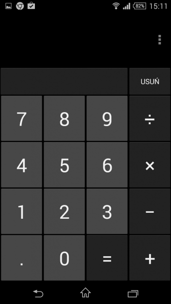 xperia z3 compact menu kalkulatora