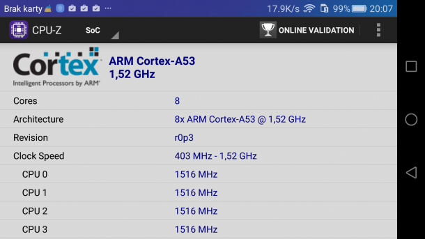 honor 7 CPU-Z a