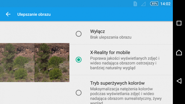 sony xperia z5 compact ulepszanie obrazu 1